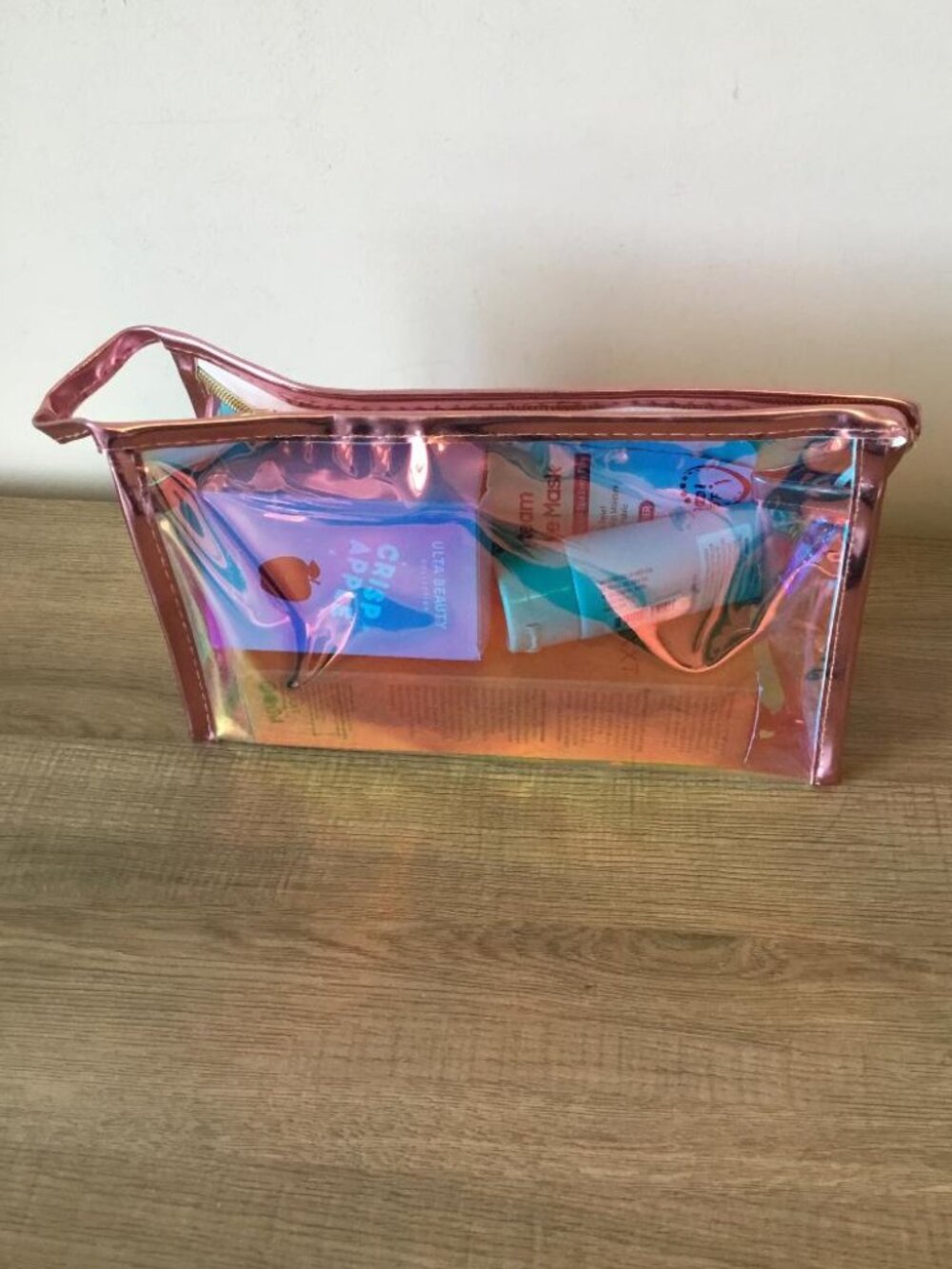 Beauty Bundle Assorted Cosmetics in Iridescent Cosmetic Zipper Pouch for Travel - Picture 2 of 2
